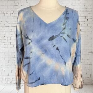 Farfalla Italy Sweater Sz L Oversized 50" Bust Merino Cashmere Blend Art to Wear